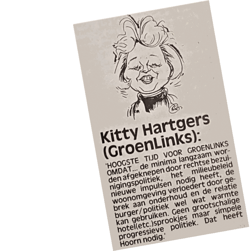 Lijsttrekker Kitty Hartgers