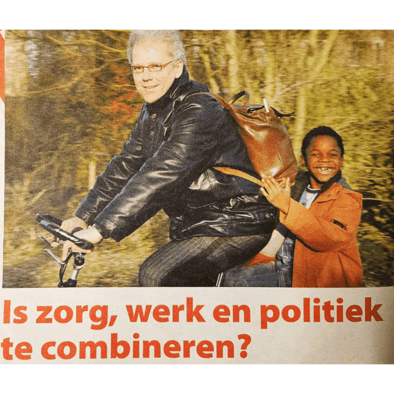 Harry Bakker met pleegzoon